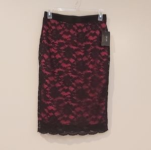 Black lace skirt NWT